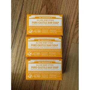 Dr. Bronner's All-One Hemp Citrus Pure Castile Bar Soap 3 pack